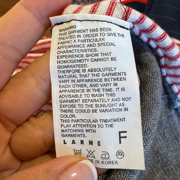 Larne stripped sweater gray and red size large nautical tomato girl G - Picture 3 of 7
